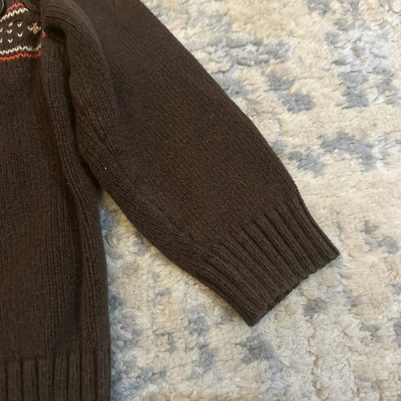 Sonoma Life + Style Baby Boy Moose Sweater Brown Pullover Size 18M - Picture 4 of 8
